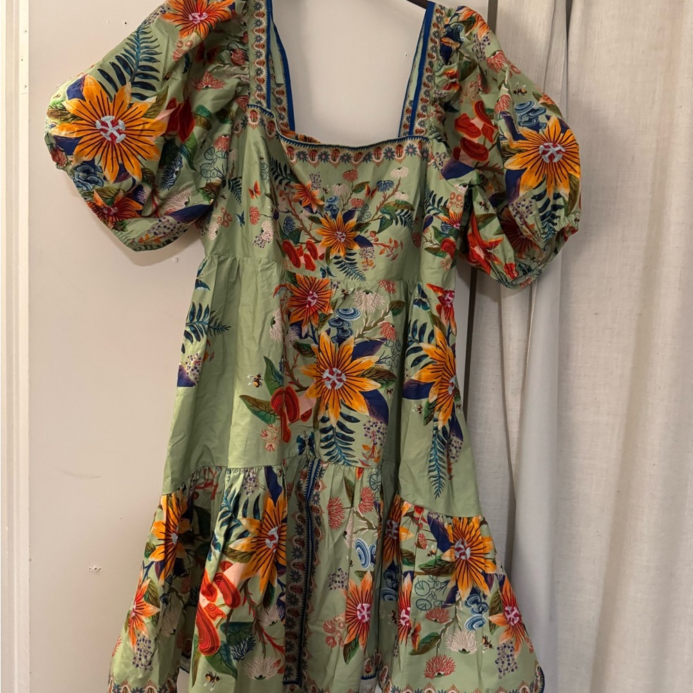 FARM Rio NWT Green Bright Yard Dress - XL